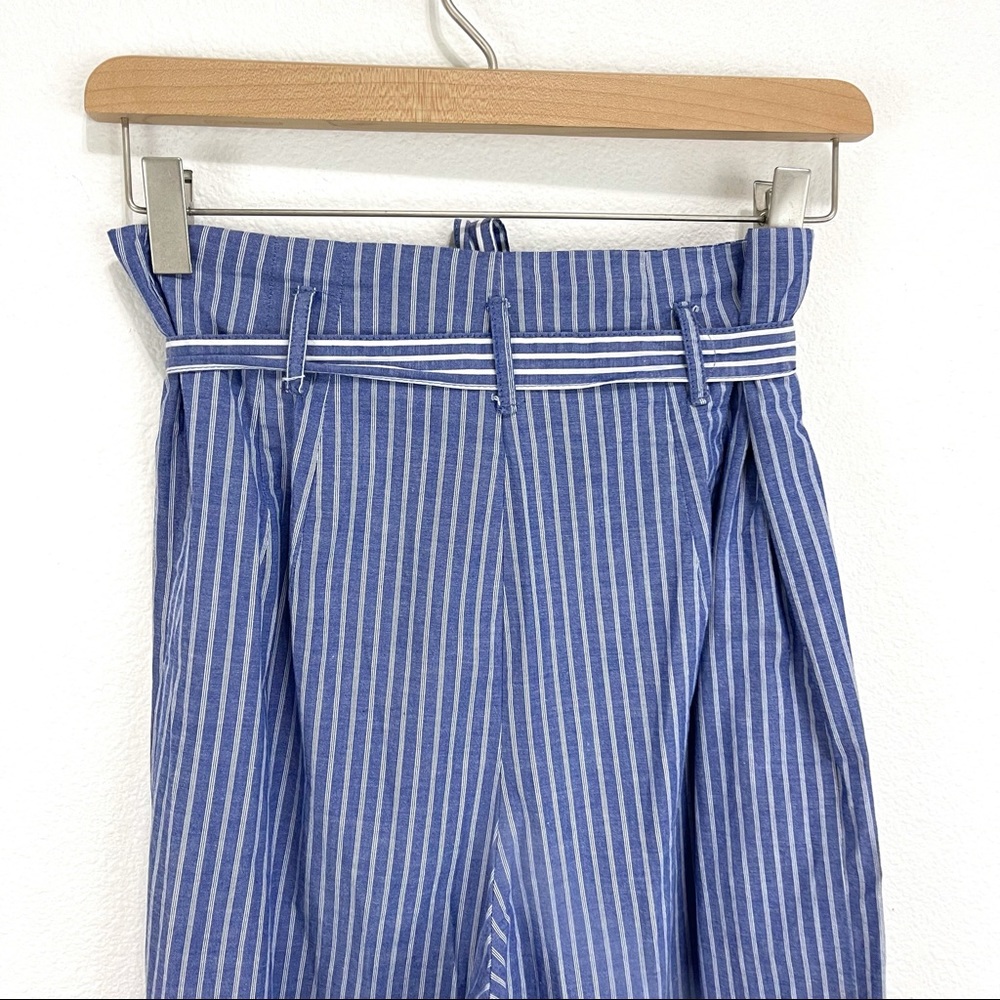 A New Day- Blue Stripe Wide Leg Crop Pant Size 4. - Picture 6 of 7